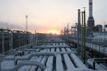 A picture made available on 19 December 2007 shows a general view of the oil and gas plant in the city of Novy Urengoy, Russia on