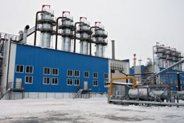 A picture made available on 19 December 2007 shows the buildings of the Yuzhno-Russkoye gas field in northwest Siberia near the city of Novy Urengoy, Russia