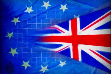 علم المملكة المتحدة والاتحاد الأوروبي