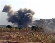 الحوثيون نشروا صورا على الإنترنت تبين ما قالوا قصفا سعوديا لمناطقهم (الفرنسية)