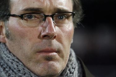 r_Girondins Bordeaux coach Laurent Blanc is seen before their French League Cup soccer match against Le Mans at the Leon Bollee stadium in Le Mans, western