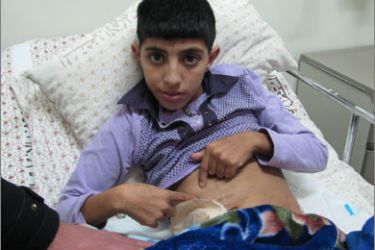 طفل يعقوب نصار أًيب برصاصة دمدم قبل عام ولا زال يتلقى العلاج