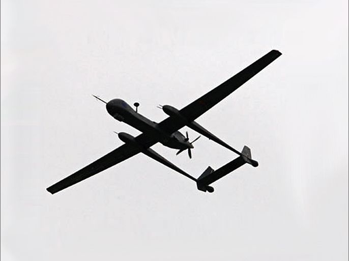 A Heron TP, also known as the IAI Eitan, surveillance unmanned air vehicle (UAV) flies during an official inauguration ceremony at Tel Nof Air Force Base near Tel Aviv February 21, 2010. An Israeli air force officer said the Israeli-made drone is larger than any other drone and can fly at higher altitudes, while carrying more weight including advanced technological systems. The officer said the drone's main
