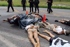 Some 15 bodies found along a road in Tamaulipas State in Mexico on July 29, 2010. The bodies were found on a highway leading from Ciudad Victoria to Matamoros,...