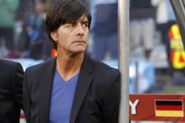 Germany's coach Joachim Loew looks on before the 2010 World Cup quarter-final soccer match between Argentina and Germany at Green Point stadium in Cape Town July 3, 2010.