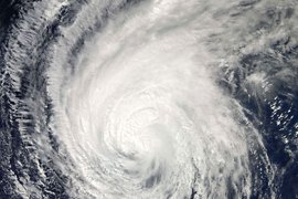 This September 19, 2010 NASA satellite image shows Hurricane Igor as it move towards Bermuda(not seen). Hurricane Igor moved past tiny Bermuda September 20, whipping the British territory with fierce winds and rain but sparing it a devastating direct hit."Igor will continue moving away from Bermuda and pass offshore