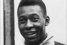 Brazilian forward Pele smiles as he poses for photographers in June 1962 in Vina del Mar, a few days before a World Cup quarterfinal soccer match between Brazil and England. Brazil's top football star "Rey Pele", always remembered by football fans and the media for his