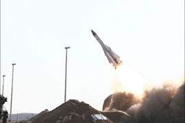 r_An undated picture released by Iran's Army on November 20, 2010 shows an anti-aircraft missile, the S-200, being launched during a war game from an unknown location in Iran