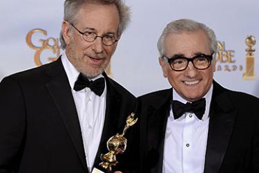 US director and producer Steven Spielberg (L), the recipient of the Cecil B. DeMille Award for Outstanding Contribution to the Entertainment Field, and US director Martin Scorsese pose at The 66th Annual Golden Globe Awards at the Beverly Hilton Hotel in Beverly Hills, California, USA, 11 January 2009. The Golden Globes honour excellence in film and television. EPA/PAUL BUCK