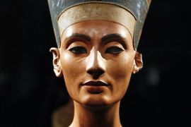 File photo of the statue of Queen Nefertiti (Nofretete) is pictured during a press preview at the 'Neues Museum' (New Museum) building in Berlin October 15, 2009