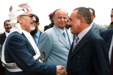 الرئيس صالح مع الشيخ الراحل عبدالله الأحمر