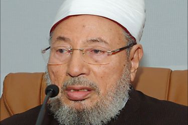 الشيخ يوسف القرضاوي رئيس الاتحاد العالمي لعلماء المسلمين