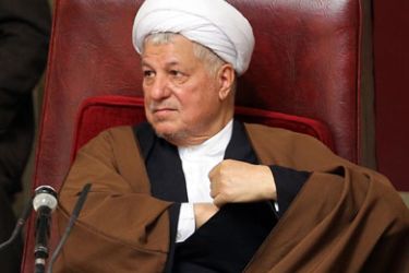 Former Iranian president and head of Iran's Assembly of Experts, Akbar Hashemi Rafsanjani, attends a meeting of the top clerical body in Tehran on March 8, 2011. Rafsanjani lost a key regime post when he was replaced as head of the body which oversees the work of the supreme leader.