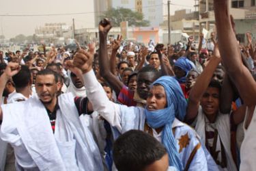 مسيرة تضامنية مع الثورة الليبية في نواكشوط