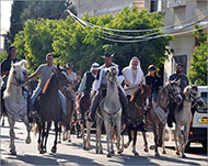  مسيرة الخيول استضافتها بلدة باقة الغربية خلال تخليد ذكرى النكبة (الجزيرة نت-أرشيف)