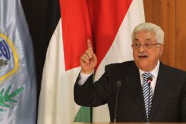 Palestinian president Mahmud Abbas delivers a speech in the Egyptian capital Cairo on May 4, 2011 at a reconciliation ceremony with the rival Hamas movement that ended a nearly four-year feud but has angered Israel.