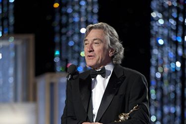 17 January 2011 shows US actor Robert De Niro as he accepts the Cecil B. DeMille Award for 'outstanding contribution to the entertainment field'