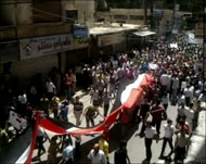 جانب من المظاهرات الاحتجاجية بسوريا