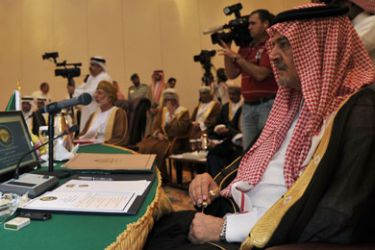 Saudi Foreign Minister Prince Saud al-Faisal attends a ministerial meeting of Gulf Cooperation Council (GCC) member states in the Saudi Red Sea port city of Jeddah on June 14, 2011.