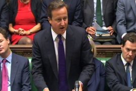 epa02863042 Prime Minister David Cameron makes a statement to the House of Commons on the recent disturbances around England in central London, Britain, 11 August 2011.