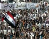 مظاهرة بمدينة درعا في جمعة الحماية الدولية