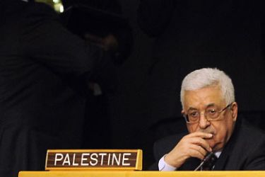 Palestinian Authority President Mahmoud Abbas attends the 66th UN General Assembly at the United Nations headquarters in New York, September 21, 2011.