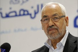 Cofounder of the Islamist movement "Ennahada" or "En-Nahdha", Rached Ghannouchi, looks on during a meeting on June 6, 2011 in Tunis on the occasion of the 30th anniversary of its movement. "We do not exclude the existence of a conspiracy