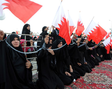 احتجاجات نسائية سابقة مناهضة للحكومة البحرينية (الأوروبية-أرشيف)