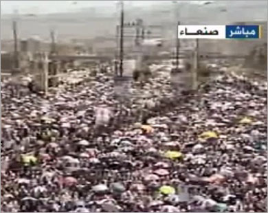 من مظاهرات جمعة الرئيس الحمدي في صنعاء 