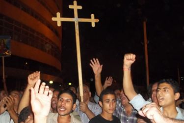 مظاهرة لمسيحيين بالقاهرة احتجاجا على اعتداء على كنيسة باسوان