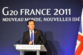 Britain's Prime Minister David Cameron addresses a news conference at the end of the G20 Summit in Cannes November 4, 2011.