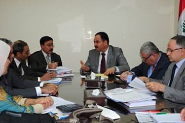 لجنة الموازنة في وزارة المالية خلال اجتماع لها
