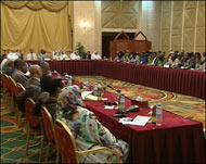 جانب من مؤتمر السلام بدارفور الذي عقد بالعاصمة القطرية الدوحة (الجزيرة نت-أرشيف)