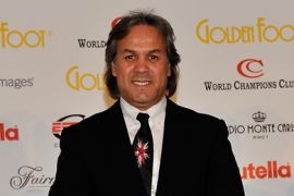 epa02961246 Former Algerian soccer player Rabah Madjer the soccer Golden Foot Awards 2011, in Monaco on 10 October 2011.