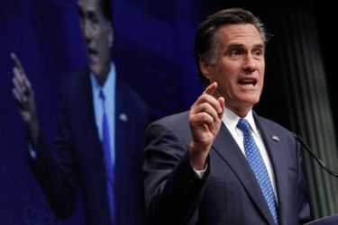 Republican presidential candidate and former Massachusetts Gov. Mitt Romney delivers remarks to the Conservative Political Action Conference (CPAC) at the Marriott Wardman Park February 10, 2012 in Washington, DC. Thousands of conservative activists are attending the annual gathering in the nation's capital. Chip Somodevilla/Getty Images/AFP