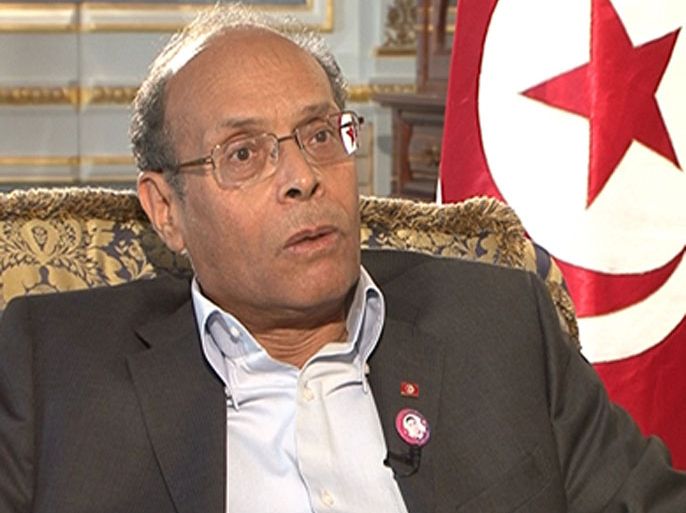 الرئيس التونسي محمد المنصف المرزوقي: الحكومة تجني الثمار المرة لأفعال الدكتاتورية وأفعال الثورة (الجزيرة نت)