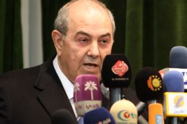 epa03065643 Iyad Allawi, former Iraqi prime minister and head of the Iraqiya bloc speaks during a press conference in Baghdad, Iraq, 18 January 2012. Allawi called on Iraqi Prime Minister Nuri Al-Maliki and the political parties to respect the political agreements or to step down. He also called to form a new all factions government. Iraqiya won the majority of seats in the last election but Allawi,