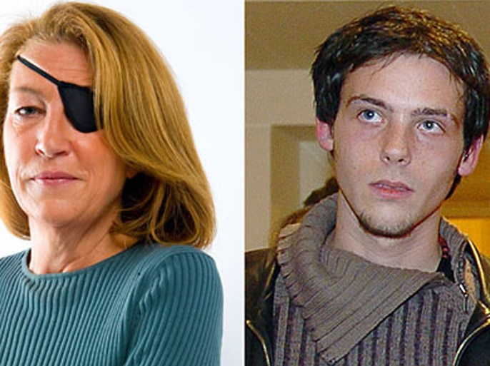A combination of two pictures made on February 22, 2012 shows (at L) US-born journalist Marie Colvin in a recent picture released by the Sunday Times, and (at R) freelance French photojournalist Remi Ochlik in an AFP picture taken on February 2005. France identified two Western reporters killed in Syria on February 22, 2012