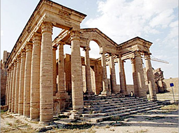 A _Picture shows the Hellenistic Temple of Mrn amid the remains of the ancient city of Hatra in the desert area in northwest Iraq,