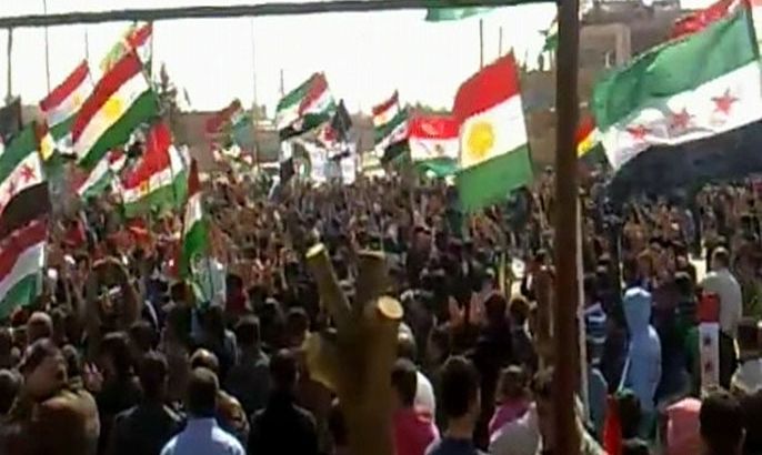 مظاهرات بجمعة الوفاء لانتفاضة الأكراد في سوريا