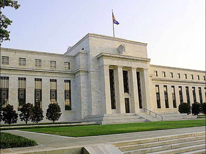afp : (files)this 23 september, 2007 photo shows the front of the marriner s. eccles us federal reserve building in washington, dc. the federal open market committee (الفرنسية)