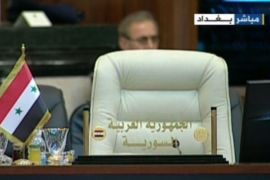 صورة من جلسة وزراء الخارجية العرب في بغداد - مقعد سوريا