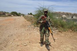 جندي من القوات الإثيوبية في مدينة بيدوا في نهاية شهر فبراير الماضي