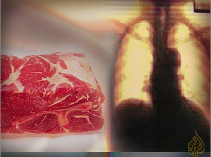 دراسة اللحوم تزيد ايضا من مخاطر الاصابة بسرطان الرئة