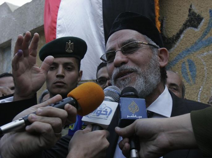 مرشد الإخوان المسلمين د. محمد بديع في تصريحات خلال الانتخابات الأخيرة