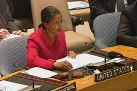 سوزان رايس : مجلس الأمن يدعو كافة الأطراف إلى وقف العنف حسب مهلة كوفي عنان