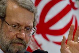 Iran's parliament speaker Ali Larijani talks to the media during a news conference in Tehran, in this file picture taken September 19, 2011.