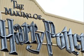 epa03166446 A view of a sign reading 'The Making of Harry Potter' for the worldwide Grand Opening event for the Warner Bros. Studio Tour London held at Leavesden Studios in North London, Britain, 31 March 2012. The Studio, where most of the Harry Potter film sequel has been filmed, will now be permanently open for viewing to the paying public. EPA/DANIEL DEME
