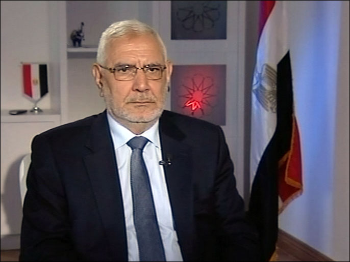 أبو الفتوح قدم أربعة اقتراحات للإخوانلتأييد مرسي في جولة الإعادة (الجزيرة-أرشيف)