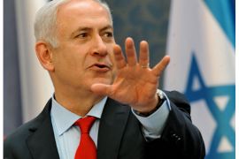 Israeli Prime Minister Benjamin Netanyahu gestures during his joint a press conference with Czech Prime Minister Petr Necas (unseen) on May 17, 2012 at government headquarter in Prague. AFP